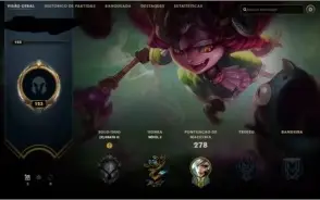 Conta LoL 89 Campeões 45 Skins