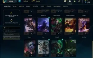 Conta prata 4 com 29 Champs e 5 Skins + 1 Fragmento