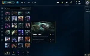 Conta Lv 358 com 315 skins/111 Cromas - League of Legends