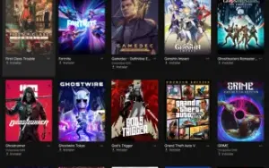 Conta Epic Games com vários jogos, skins do fortnite