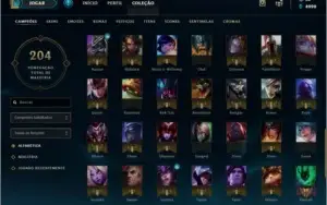 CONTA LEAGUE OF LEGENDS PLATINA 4 SMURF SKINS LENDÁRIAS