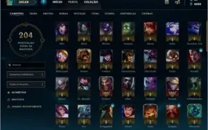 CONTA LEAGUE OF LEGENDS PLATINA 4 SMURF SKINS LENDÁRIAS