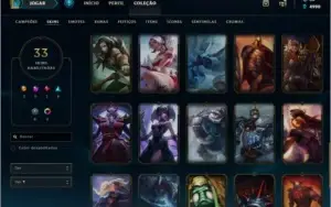 CONTA LEAGUE OF LEGENDS PLATINA 4 SMURF SKINS LENDÁRIAS