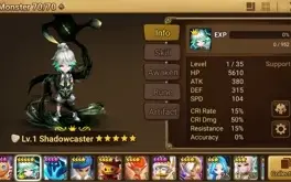 Reroll Summoners War lvl10 com Shadowcaster Light - Shun
