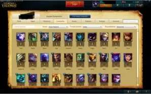 CONTA PLATINA V COM ÓTIMO MMR 10 SKINS E 21 CHAMPIONS+FW