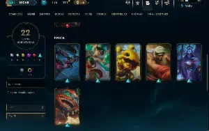Esmeralda 1 com 65 Champs e 22 Skins