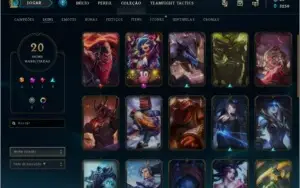 conta d3 20 skins - 44 fragmentos skins