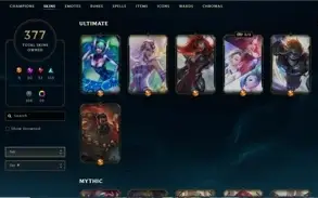 Conta LoL Lvl 476 - 377 skins (19 prestigios) 400k+ de lux