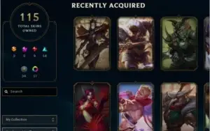 Conta LoL TODOS champions, 115 skins, 20 paginas de runa