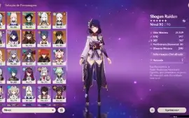 AR57 - RAIDEN C1 + ARMA DELA ( 11 PERSONAGES 5* ) 5 ARMAS 5*