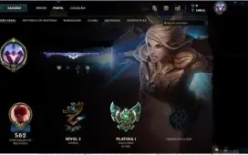 Conta LOL (ex Diamante) atual Platina 1 164 Skins