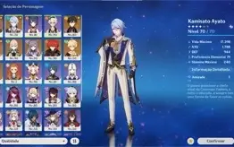 Ayato, Raiden, Zhongli C1, Diluc C2, Kokomi + Amos, Jade
