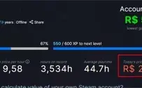 CONTA STEAM LVL 56 / 119 JOGOS / CS PRIME / NEW WORLD TOP