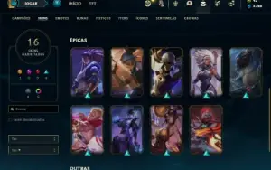 Conta bronze 2 com 25 Champs e 16 Skins + 1 Fragmento
