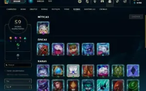 Conta bronze 2 com 25 Champs e 16 Skins + 1 Fragmento