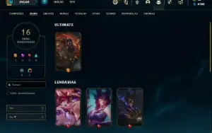 Conta bronze 2 com 25 Champs e 16 Skins + 1 Fragmento