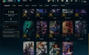 Conta bronze 2 com 25 Champs e 16 Skins + 1 Fragmento
