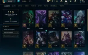 Conta bronze 2 com 25 Champs e 16 Skins + 1 Fragmento