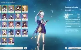 AYAKA + CORTADORA DA NEBLINA + YELAN + KEQING + MONA + ATLAS