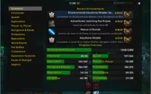 Vendo Conta WOW Shadowlands - Key Stone Master