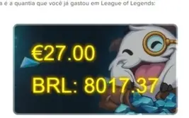 Conta LoL com 761 skins habilitadas incluindo 6 vitoriosas
