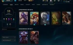 conta lol level 196
