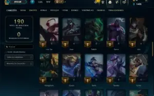 Mestre com 65 Champs e 12 Skins