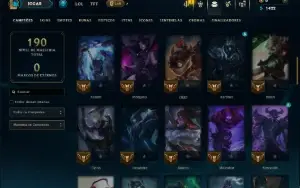 Mestre com 65 Champs e 12 Skins