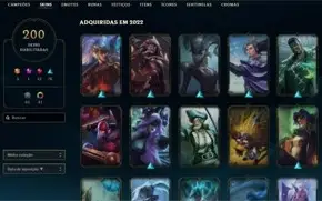 CONTA LOL LVL 500 - QUASE TODOS OS CAMPEÕES - 195 SKINS
