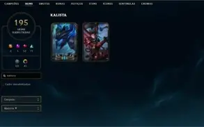 CONTA LOL LVL 500 - QUASE TODOS OS CAMPEÕES - 195 SKINS