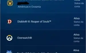 CONTA BLIZZARD COM WOW BFA, DIABLO 3 ROS E +