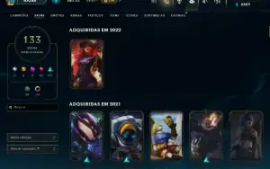 Conta LoL 132 Skins (PAX Sivir 17) 158 Champions FULL ACESSO