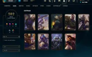 Esmeralda 4 com TODOS os champs e 282 Skins + 9 Vitoriosas