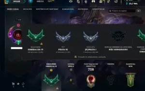 Esmeralda 4 com TODOS os champs e 282 Skins + 9 Vitoriosas