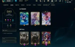 Esmeralda 4 com TODOS os champs e 282 Skins + 9 Vitoriosas