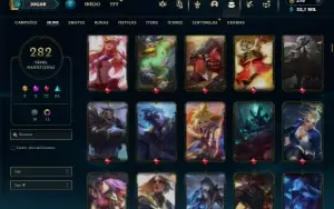 Esmeralda 4 com TODOS os champs e 282 Skins + 9 Vitoriosas