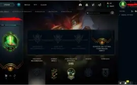 CONTA LOL 74 SKINS UNRANKED, GOLD 1 PASSADA