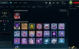 CONTA LOL 74 SKINS UNRANKED, GOLD 1 PASSADA