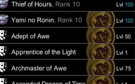 AQW LVL 100; AWESCENDED; FORGE+AWE ENHANCE; REP RANK 10