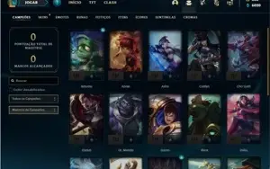 Conta unranked com 25 Champs e 5 Skins + 650 RP