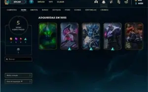 Conta unranked com 25 Champs e 5 Skins + 650 RP