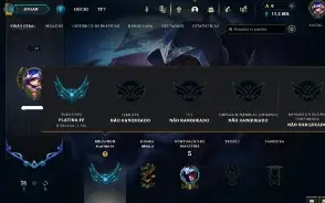 Platina 4 com 30 Champs e 2 Skins + 2 Fragmentos