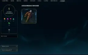 Platina 4 com 30 Champs e 2 Skins + 2 Fragmentos