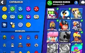 Conta brawl stars 50 brawlers, muitas skins