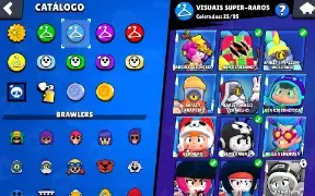 Conta brawl stars 50 brawlers, muitas skins