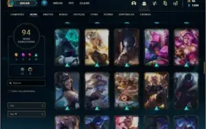 Conta platina 4 com 97 champs e 94 skins +1 Prestigio