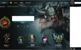Conta League of Legends Platina 4/ 108 Campeões/ 64 skins