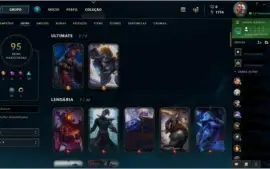 CONTA LOL COM 95 SKINS E VARIOS CAMPEÕES