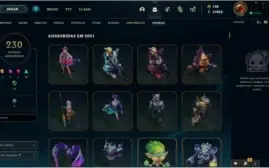 CONTA LOL- MMR MESTRE - GRÃO-MESTRE - 785 SKINS - 230 CHROMA