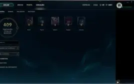 CONTA PLATINA 5, TODOS CHAMP, 100 SKINS, 15 PAGINA DE RUNA.